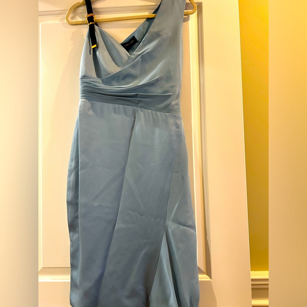 Versace Blue Silk Dress